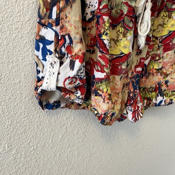 Chelsea & Violet Romper Women's XS Multicolor Geometric Floral Boho Long Sleeve - Picture 7 of 15